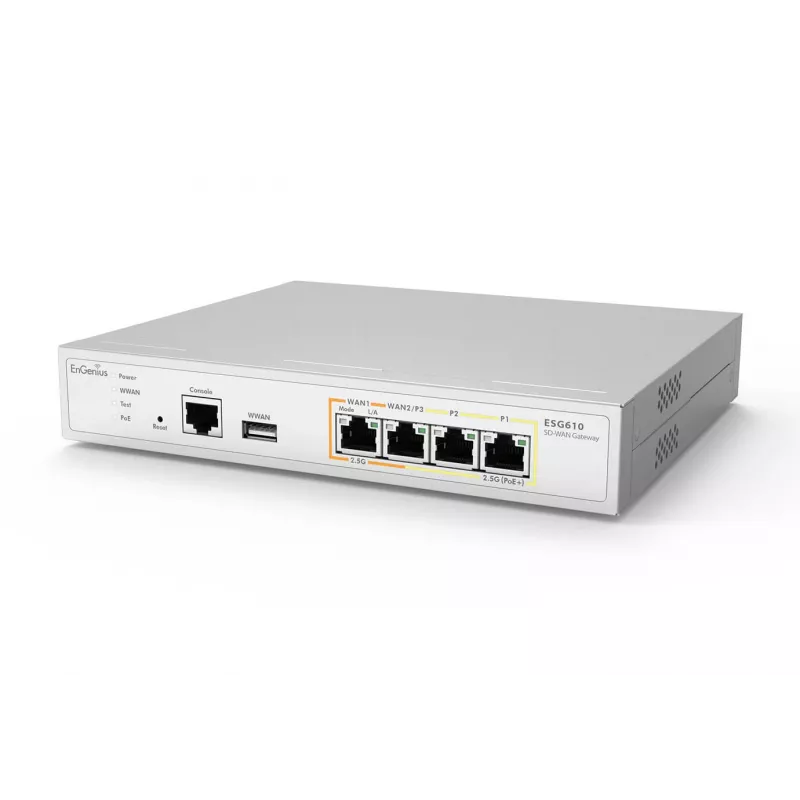 EnGenius pilvehaldusega turvalüüs – 2 × 2,5 GbE LAN ja 2 × 2,5 GbE WAN