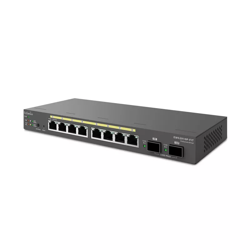 Hallatav kommutaator EnGenius FitSwitch 8 PoE 8x Gigabit Ethernet pordid