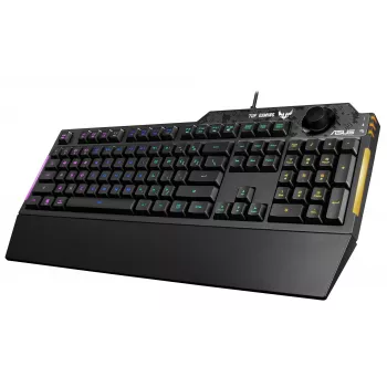 ASUS TUF Gaming K1 klaviatuur USB Must Täissuuruses RGB LED
