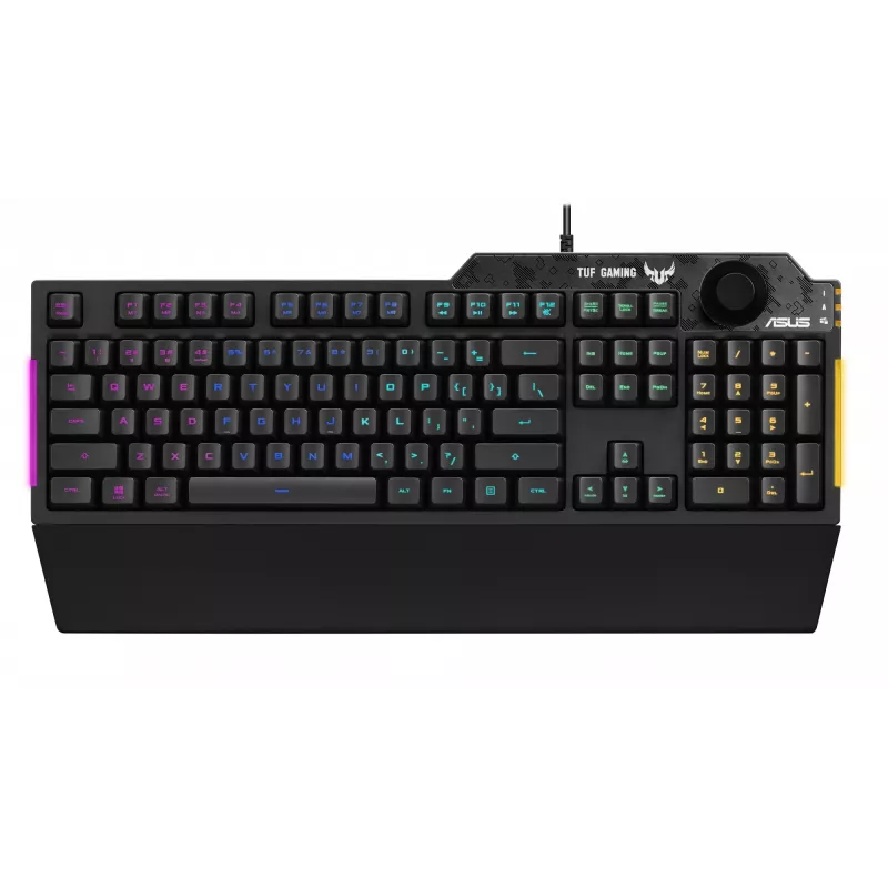 ASUS TUF Gaming K1 klaviatuur USB Must Täissuuruses RGB LED