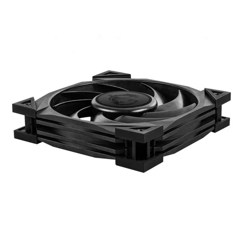 MSI MEG SILENT GALE P12 Premium vaikne ventilaator '120mm, PWM, tasakaalustatud staatilise rõhu õhuvool, LCP ventilaatorilaba, HDB laager, vibratsioonivastased padjad, 300mm kaabel'