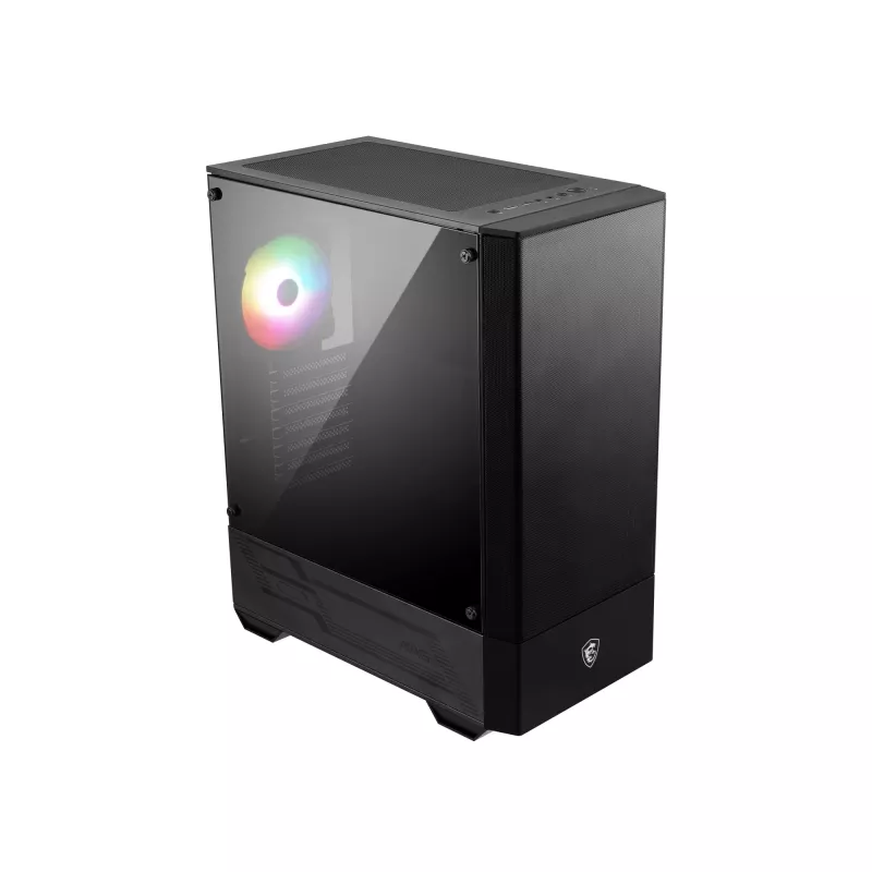 MSI MAG FORGE 111R Mid Tower Gaming arvutikorpus 'Must, 1x 120 mm ARGB PWM ventilaator, 1-6 ARGB jaotur, Mystic Light Sync, karastatud klaasist paneel, ATX, mATX, mini-ITX'
