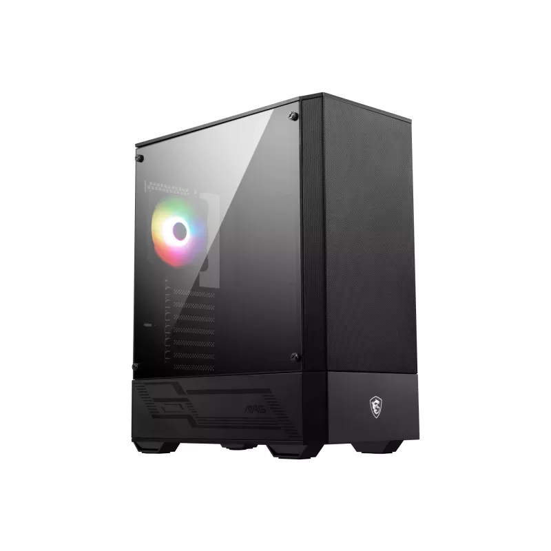 MSI MAG FORGE 111R Mid Tower Gaming arvutikorpus 'Must, 1x 120 mm ARGB PWM ventilaator, 1-6 ARGB jaotur, Mystic Light Sync, karastatud klaasist paneel, ATX, mATX, mini-ITX'