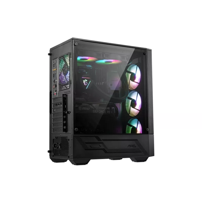 MSI MAG FORGE 111R Mid Tower Gaming arvutikorpus 'Must, 1x 120 mm ARGB PWM ventilaator, 1-6 ARGB jaotur, Mystic Light Sync, karastatud klaasist paneel, ATX, mATX, mini-ITX'
