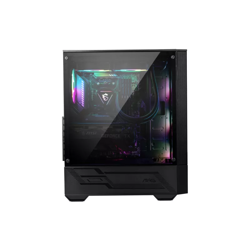 MSI MAG FORGE 111R Mid Tower Gaming arvutikorpus 'Must, 1x 120 mm ARGB PWM ventilaator, 1-6 ARGB jaotur, Mystic Light Sync, karastatud klaasist paneel, ATX, mATX, mini-ITX'