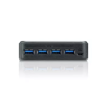 ATEN 4-pordiline USB 3.0 välisseadmete jagamise seade, 5 Gbit/s, Micro-USB Type-B, must, plast, 0–40 °C, -20–60 °C