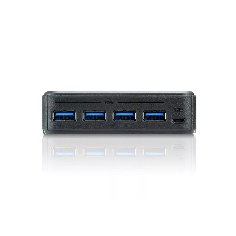 ATEN 4-pordiline USB 3.0 välisseadmete jagamise seade, 5 Gbit/s, Micro-USB Type-B, must, plast, 0–40 °C, -20–60 °C