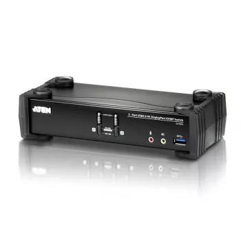 ATEN 2-pordiline USB 3.1 Gen 1 4K DisplayPort 1.2 KVMP™ lüliti heliga (KVM-kaablid kaasas)