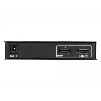 ATEN 2-pordiline 4K DisplayPort 1.2a jaotur, DisplayPort, 2x DisplayPort, 4096 x 2160 pikslit, must, metall, 4K Ultra HD