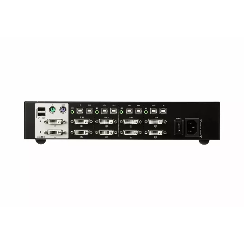 ATEN 4-pordiline USB DVI topeltkuvariga turvaline KVM