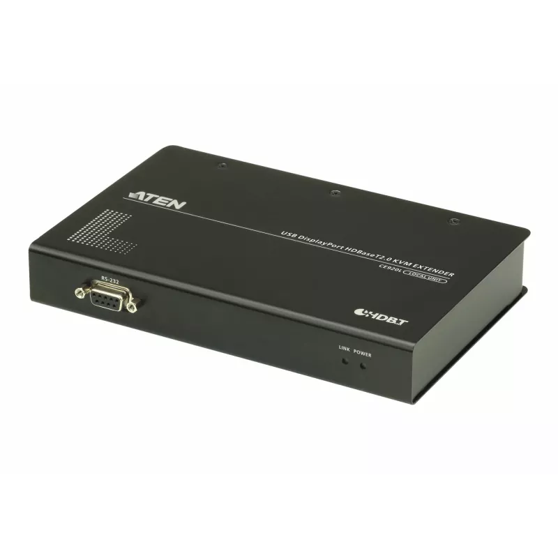 ATEN USB DisplayPort HDBaseT2.0 KVM-pikendaja, saatja ja vastuvõtja, juhtmega, 150 m, Cat5e, Cat6, Cat6a, 4096 x 2160 pikslit, must