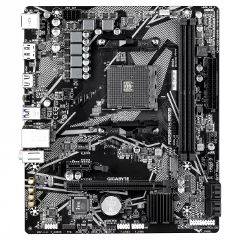 GIGABYTE A520M H ARGB emaplaat – toetab AMD Ryzen 5000 seeria protsessoreid, kuni 5100 MHz DDR4 (OC), PCIe 3.0 x4 M.2, 1 GbE LAN, USB 3.2 Gen 1