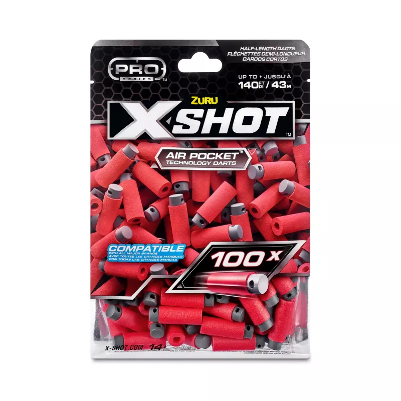 XSHOT Pro seeria poole pikkusega noolte täitepakk (100 noolt) ZURU