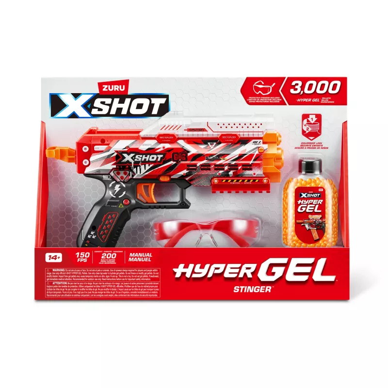 XSHOT Hyper Gel Stinger Blaster (3000 Hyper Gel kuulikest) ZURU