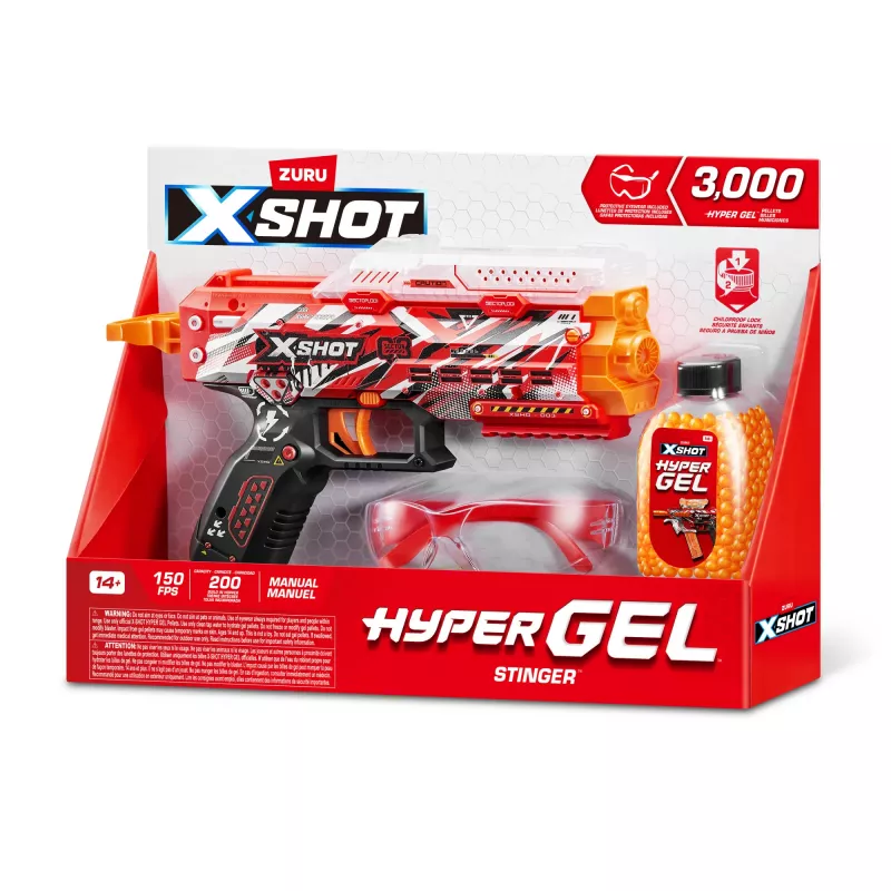 XSHOT Hyper Gel Stinger Blaster (3000 Hyper Gel kuulikest) ZURU