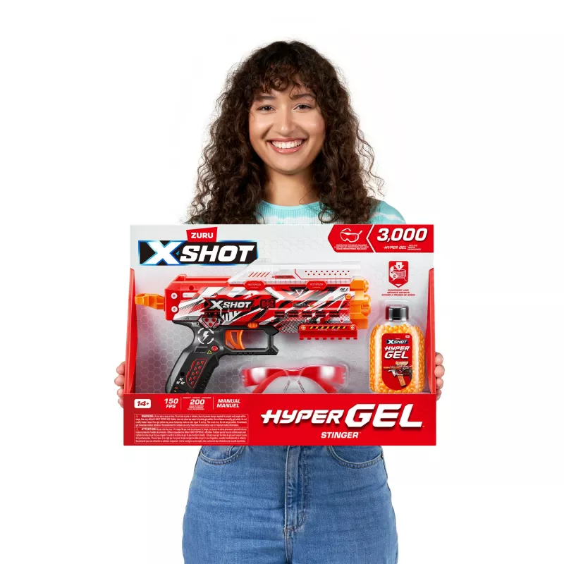 XSHOT Hyper Gel Stinger Blaster (3000 Hyper Gel kuulikest) ZURU