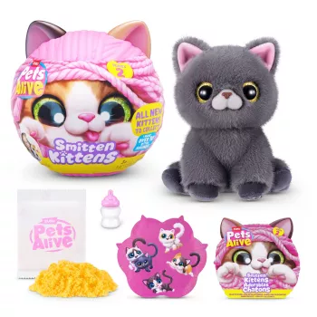 Mängukass Zuru Pets Alive Smitten Kittens Series 2 — interaktiivne helimänguasi, vanusele 3+, AAA patareid