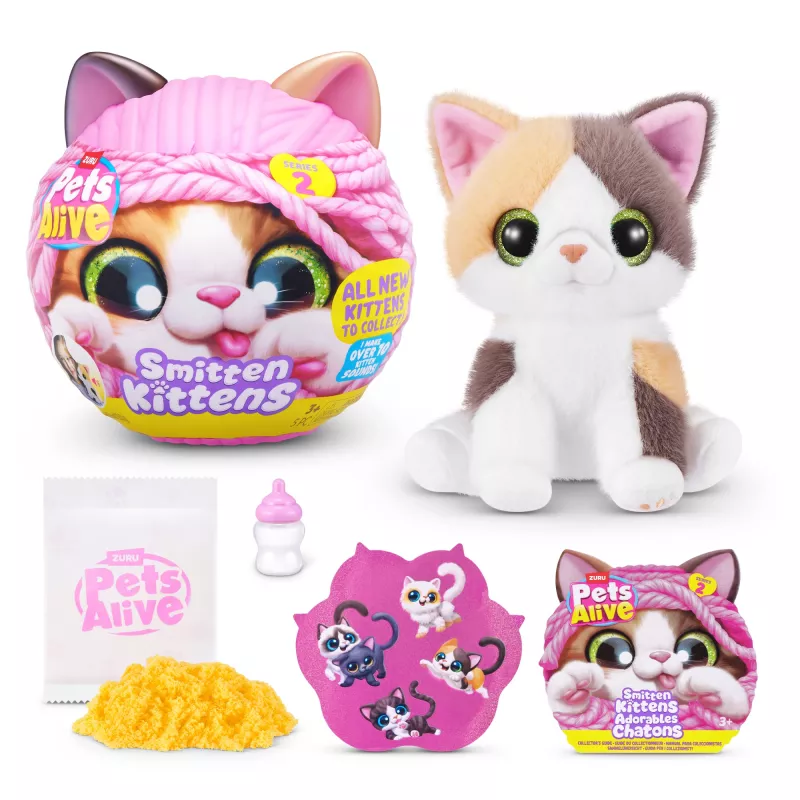 Mängukass Zuru Pets Alive Smitten Kittens Series 2 — interaktiivne helimänguasi, vanusele 3+, AAA patareid