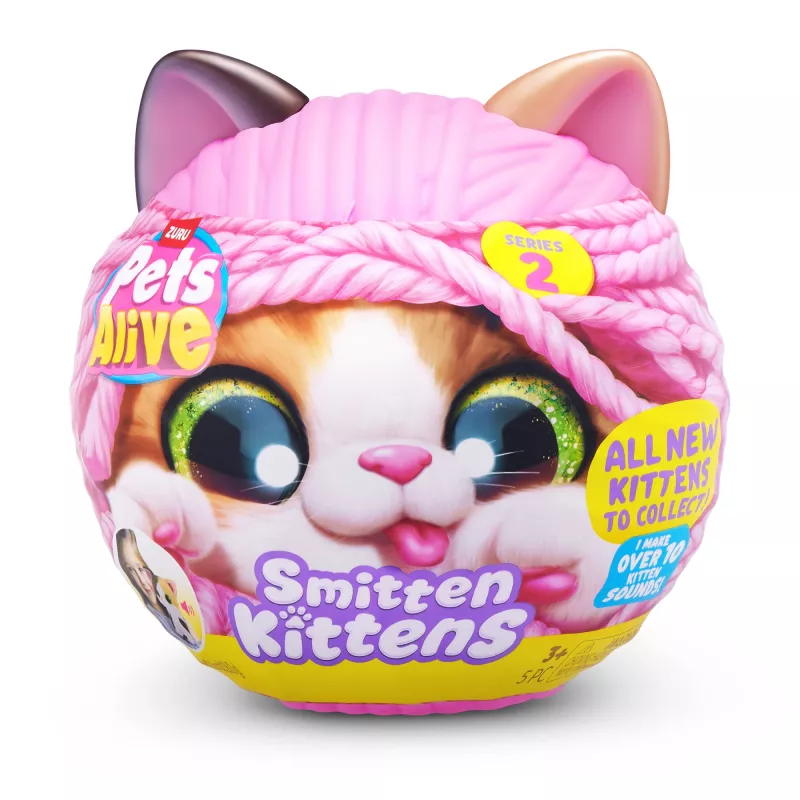 Mängukass Zuru Pets Alive Smitten Kittens Series 2 — interaktiivne helimänguasi, vanusele 3+, AAA patareid
