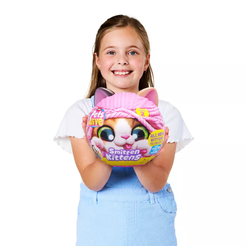 Mängukass Zuru Pets Alive Smitten Kittens Series 2 — interaktiivne helimänguasi, vanusele 3+, AAA patareid