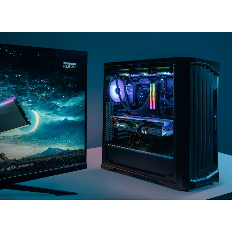 Klevv 64 GB (2 × 32 GB) 6000 MHz CL30 DDR5 mängumälu moodul 30-36-36-76 CRAS V RGB