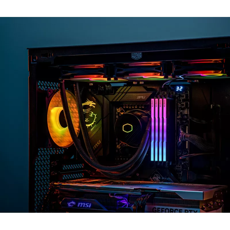 Klevv 64 GB (2 × 32 GB) 6000 MHz CL30 DDR5 mängumälu moodul 30-36-36-76 CRAS V RGB