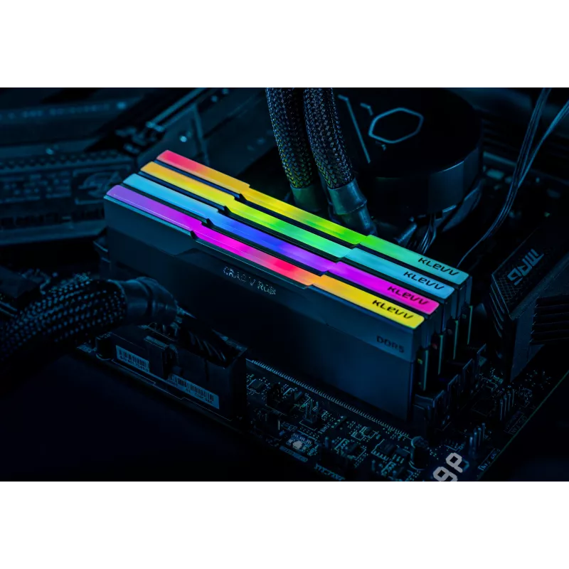 Klevv 64 GB (2 × 32 GB) 6000 MHz CL30 DDR5 mängumälu moodul 30-36-36-76 CRAS V RGB