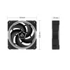ARCTIC BioniX P120 A-RGB 120 mm korpusventilaator, 3-pakk, must