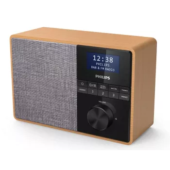 Philips TAR5505/10 raadio Kaasaskantav Digitaalne Must, Hall, Puit