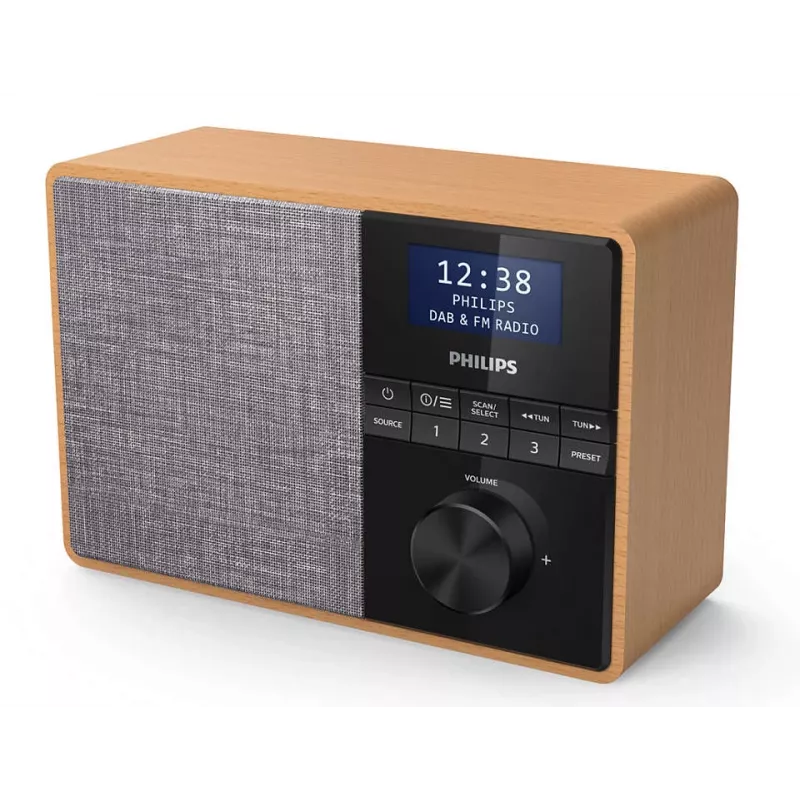 Philips TAR5505/10 raadio Kaasaskantav Digitaalne Must, Hall, Puit