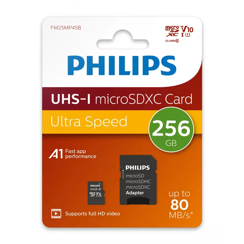 Philips FM25MP45B/00 mälukaart 256 GB MicroSDHC UHS-I Class 10