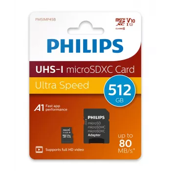 Philips FM51MP45B/00 mälukaart 512 GB MicroSDHC UHS-I Class 10