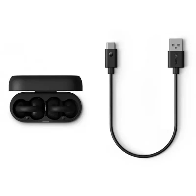 Philips 2000 seeria TAQ2000BK kõrvaklapid True Wireless Stereo (TWS) kõrvaklambriga, avatud kõrvaga kõned/muusika Bluetooth Must