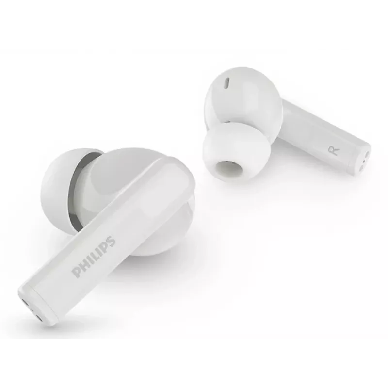 Juhtmevaba kõrvasisene peakomplekt Philips TAT2520WT/00 — Bluetooth, kõnedeks ja muusikaks, 20–20000 Hz, 10 m ulatus, valge, 40 g