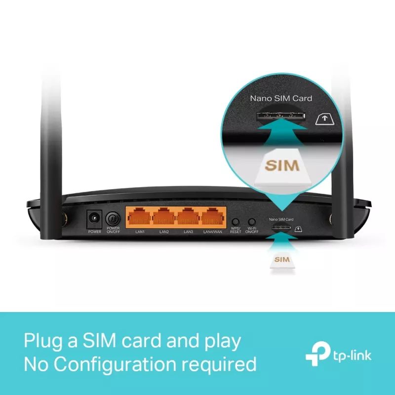 TP-Link MR550 juhtmevaba ruuter Gigabit Ethernet kahesagedusala (2,4 GHz / 5 GHz) 4G