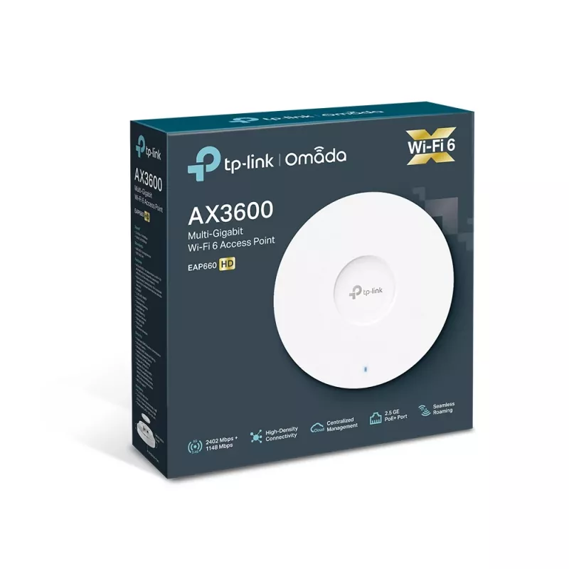 TP-Link Omada AX3600 traadita kaheribaline mitmegigabitine lae kinnitusega pääsupunkt