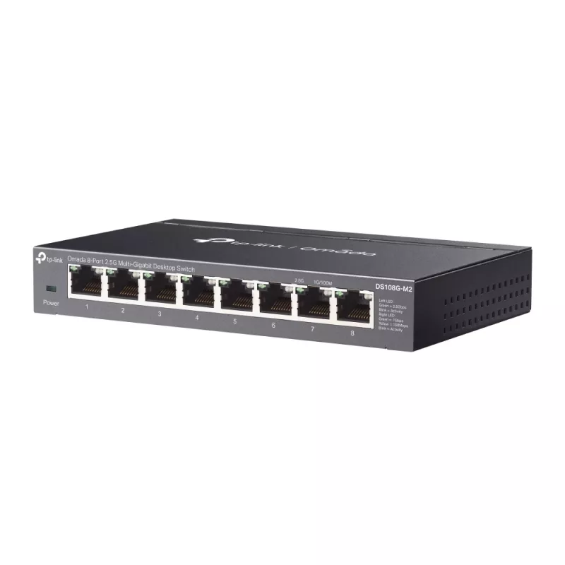 TP-Link Omada DS108G-M2 võrgukommutaator Haldamata 2.5G Ethernet (100/1000/2500) Must