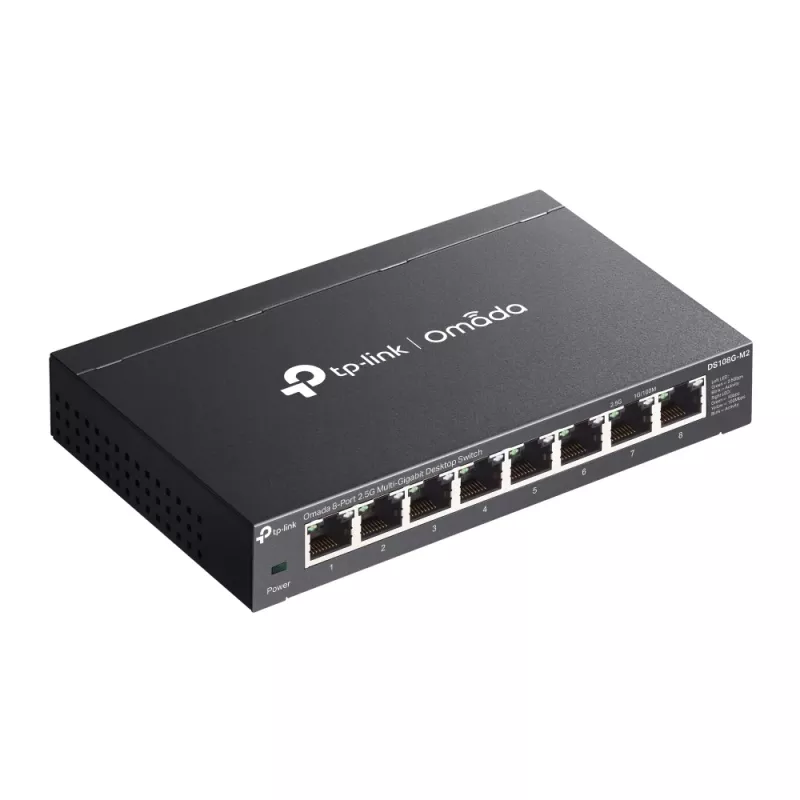 TP-Link Omada DS108G-M2 võrgukommutaator Haldamata 2.5G Ethernet (100/1000/2500) Must