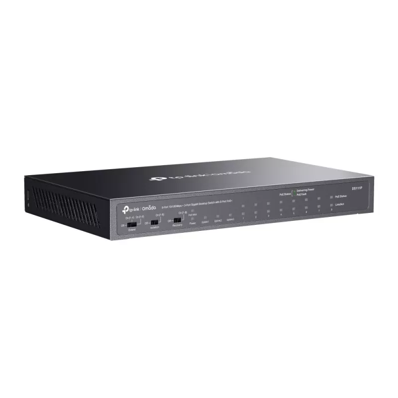 TP-Link Omada DS111P võrgukommutaator Haldamata Fast Ethernet (10/100) Power over Ethernet (PoE) Must