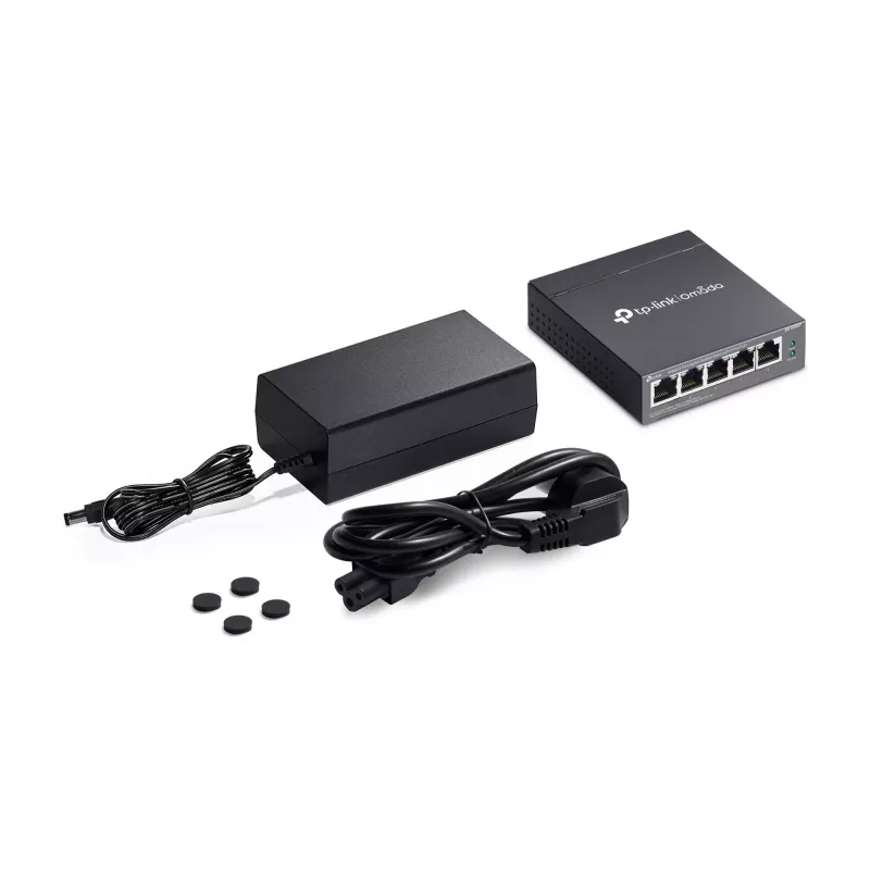 TP-Link Omada DS105GP võrgulüliti Haldamata Gigabit Ethernet (10/100/1000) Power over Ethernet (PoE) Must