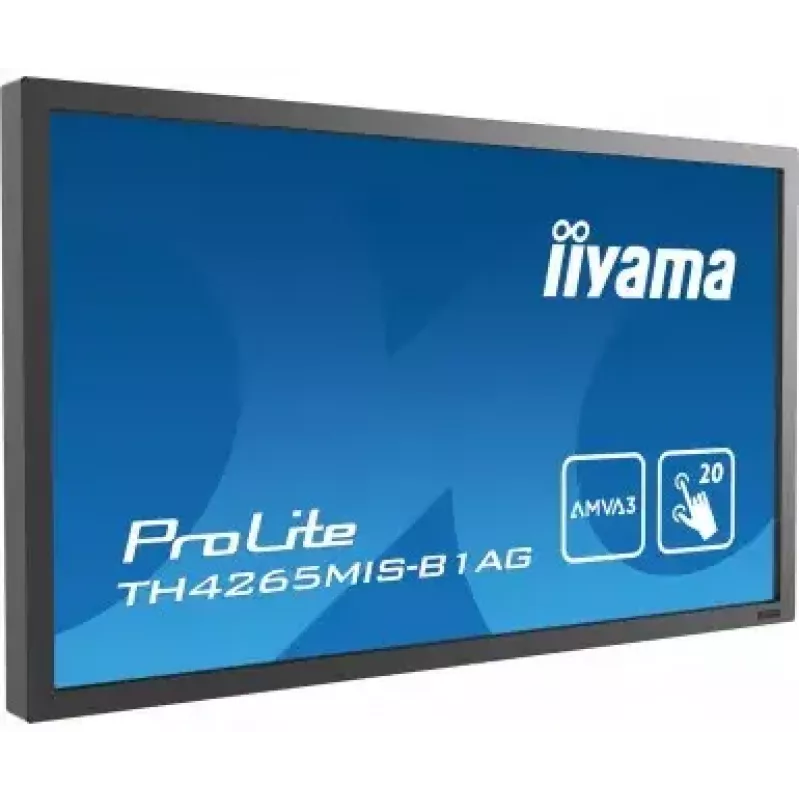 Arvutikuvar IIYAMA ProLite TH4265MIS-B1AG, 42-tolline (106,7 cm), Full HD 1920×1080, LED-puuteekraan, 6,5 ms, 16:9, kõlarid, VESA, must
