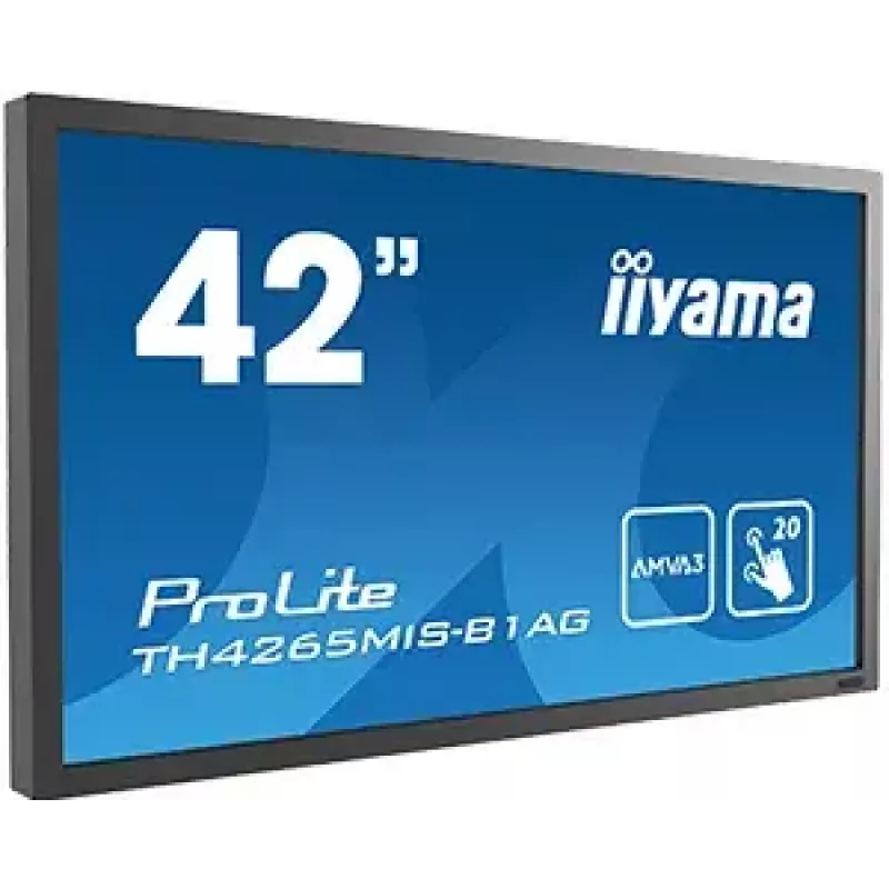 Arvutikuvar IIYAMA ProLite TH4265MIS-B1AG, 42-tolline (106,7 cm), Full HD 1920×1080, LED-puuteekraan, 6,5 ms, 16:9, kõlarid, VESA, must
