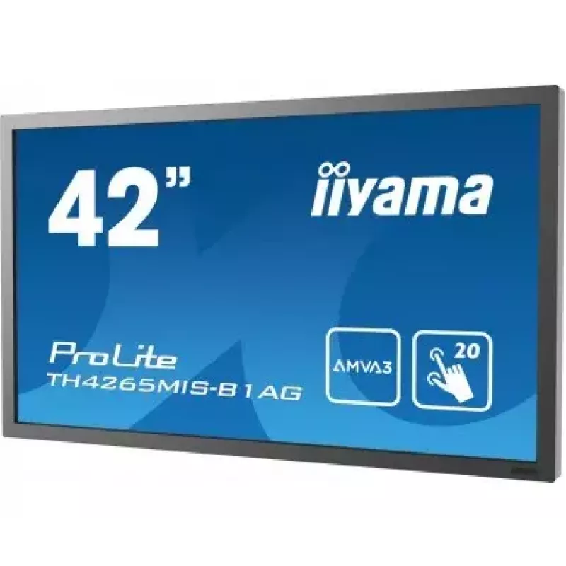 Arvutikuvar IIYAMA ProLite TH4265MIS-B1AG, 42-tolline (106,7 cm), Full HD 1920×1080, LED-puuteekraan, 6,5 ms, 16:9, kõlarid, VESA, must