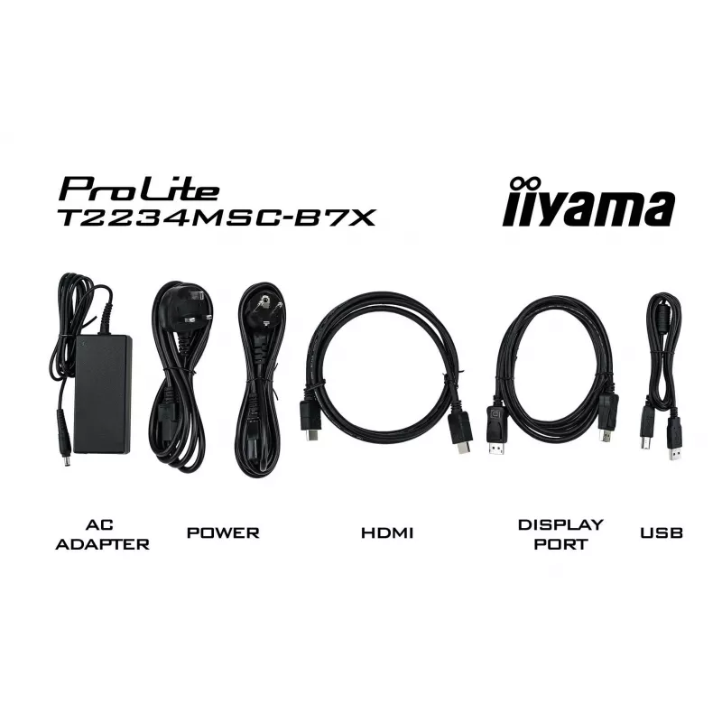 iiyama ProLite T2234MSC-B7X arvutimonitor 54.6 cm (21.5 tolli) 1920 x 1080 pikslit Full HD puuteekraan must