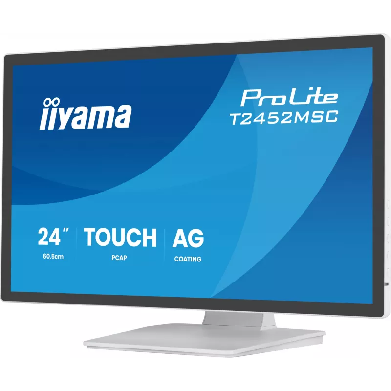 iiyama T2452MSC-W2AG arvutimonitor 61 cm (24 tolli) 1920 x 1080 pikslit Full HD LED puuteekraan Valge