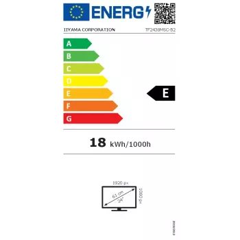 Puutetundlik monitor IIYAMA TF2438MSC-B2 — 24-tolline interaktiivne ekraan, multi-touch