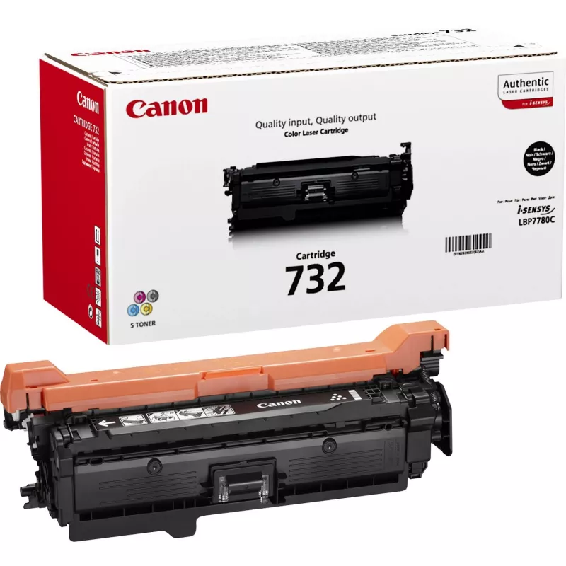 Tonerikassett Canon 732K — Originaal must, laser, tootlikkus 6100 lehekülge, 1 tk