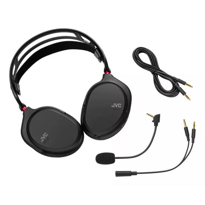 JVC GG-01 Peakomplekt Juhtmega Peapael Mängimine Must