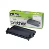 Faksikassett Brother PC70 — must, 140 lehekülge, ühildub mudelitega FAXT72/74/76/78/7 Plus/92/94/96/98