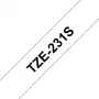 Brother TZE231S silditeip Must valgel TZe